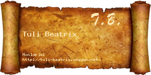 Tuli Beatrix névjegykártya