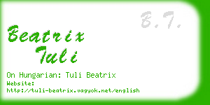 beatrix tuli business card